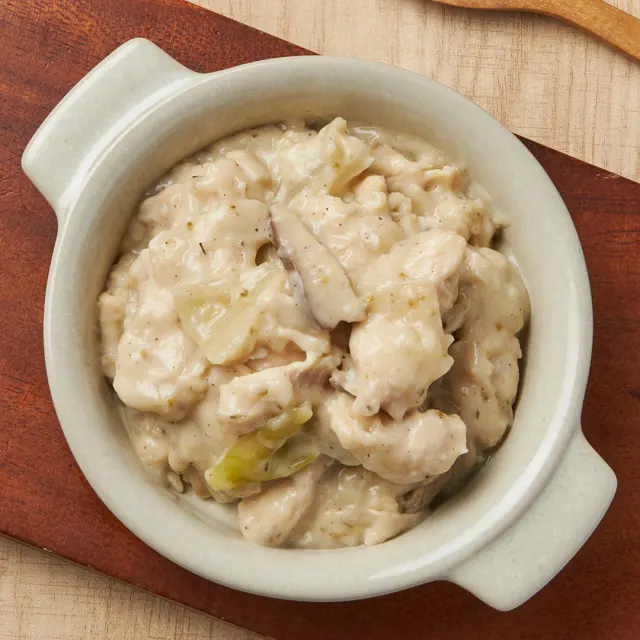 ไก่ซอสครีมเห็ดกลิ่นทรัฟเฟิล อาหารลดน้ำหนัก 150 kcal โปรตีน 23 กรัม