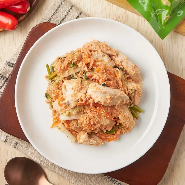 สุกี้แห้งไก่นุ่มโบราณ อาหารลดน้ำหนัก 180 kcal โปรตีน 22 กรัม