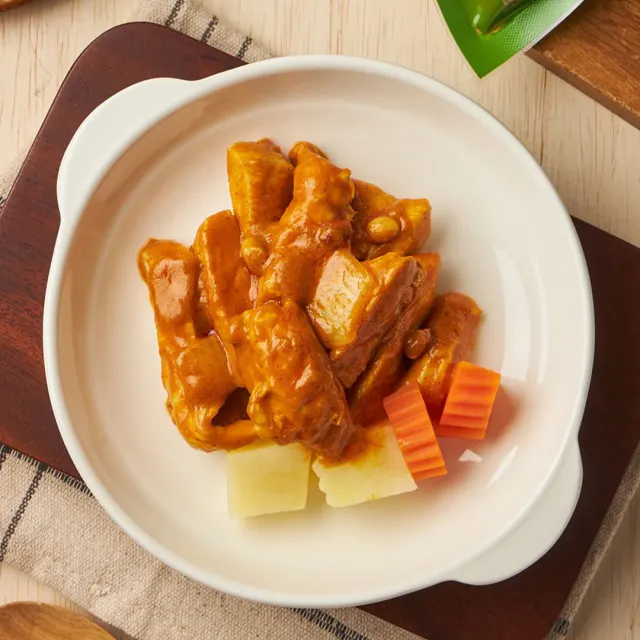 มัสมั่นไก่อบ อาหารลดน้ำหนัก 170 kcal โปรตีน 22 กรัม